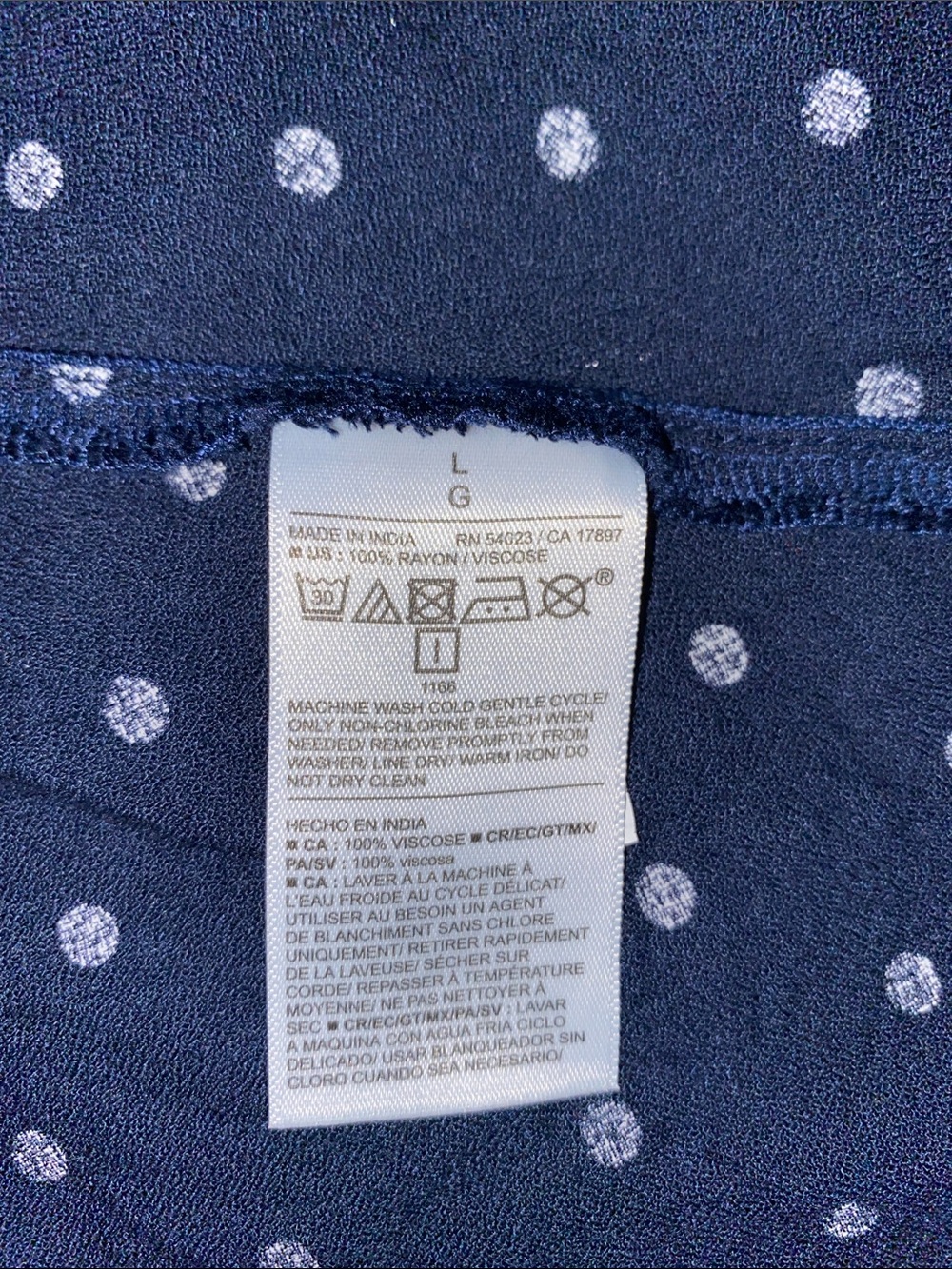 Old Navy Navy and White Polka Dot Skirt - Picture 7 of 7